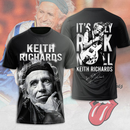 LIMITED EDITION - NEW CUSTOMIZED THE ROLLING STONES X KEITH RICHARDS T-SHIRT, HOODIE, ZIP HOODIE