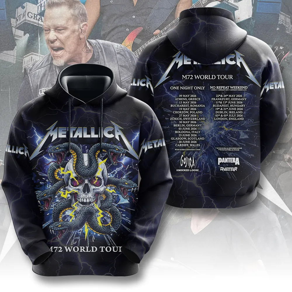 LIMITED EDITION - NEW CUSTOMIZED METALLICA T-SHIRT, HOODIE, ZIP HOODIE