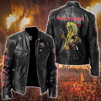 LIMITED EDITION - NEW CUSTOMIZED IRON MAIDEN MOTORCYCLE LEATHER JACKET