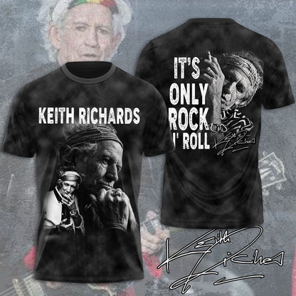 LIMITED EDITION - NEW CUSTOMIZED THE ROLLING STONES X KEITH RICHARDS T-SHIRT, HOODIE, ZIP HOODIE