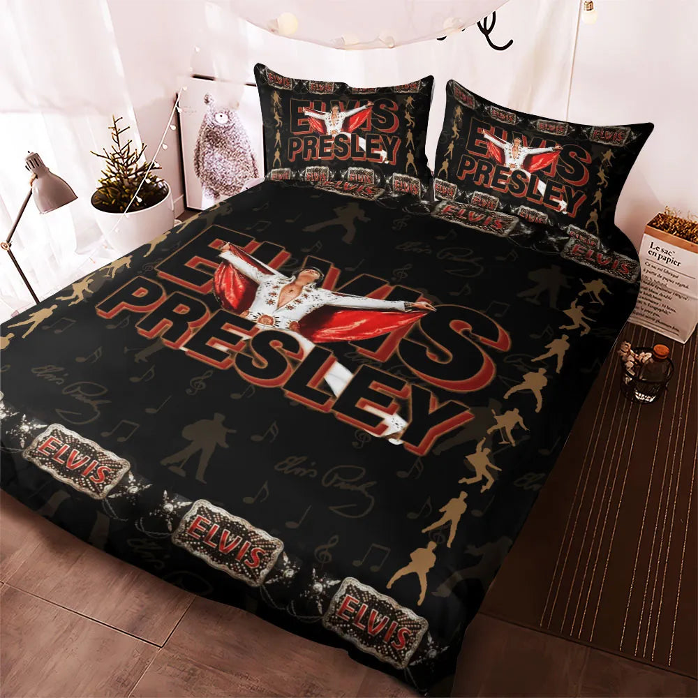 LIMITED EDITION - NEW CUSTOMIZED ELVIS PRESLEY 3-PIECE DUVET BEDDING SET