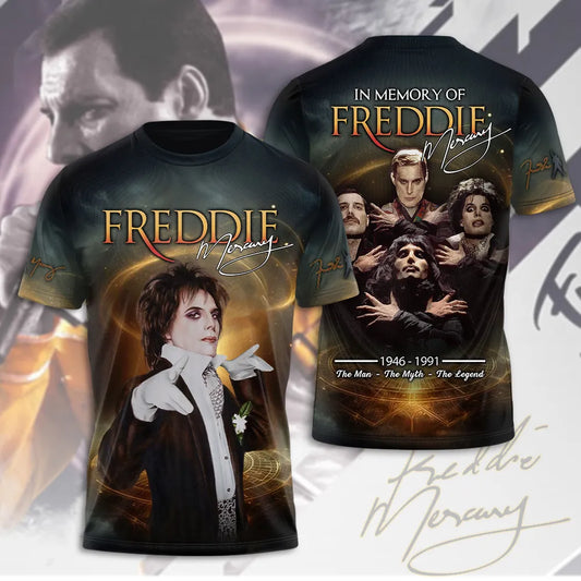 LIMITED EDITION - NEW CUSTOMIZED FREDDIE MERCURY T-SHIRT, HOODIE, ZIP HOODIE