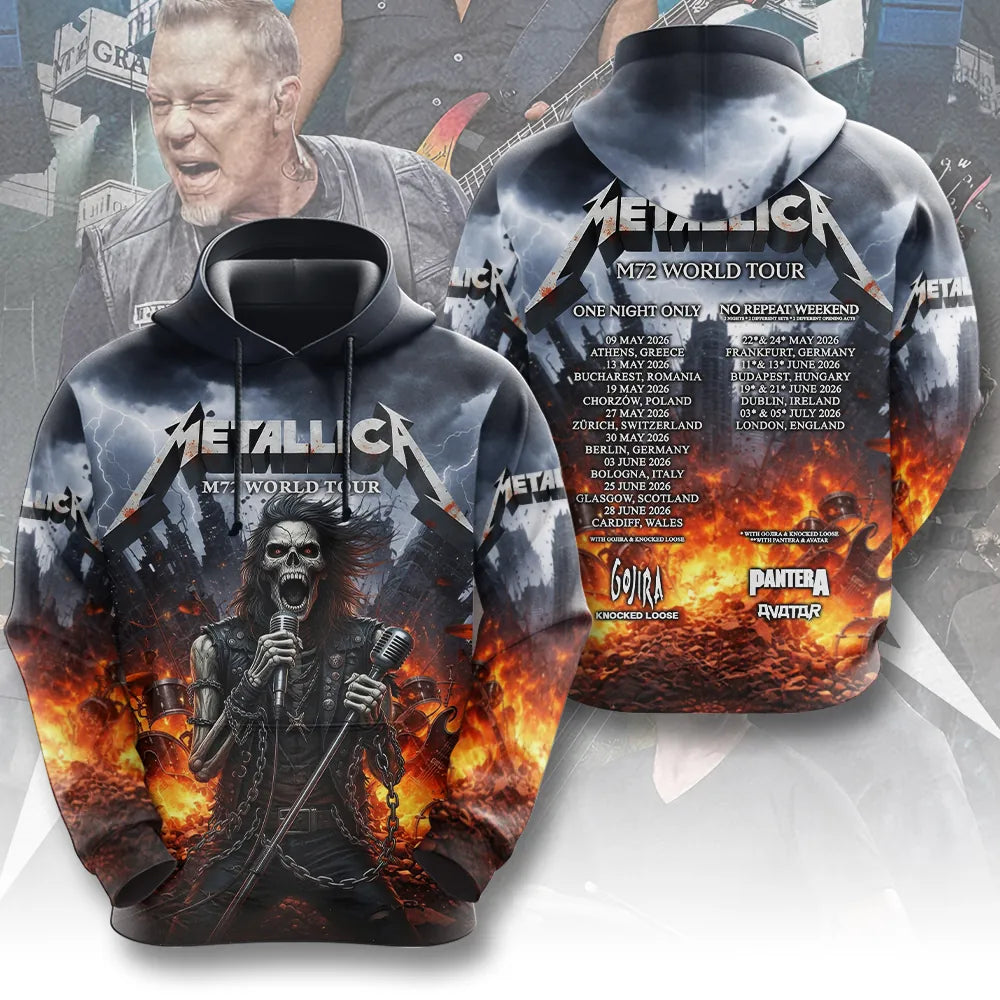 LIMITED EDITION - NEW CUSTOMIZED METALLICA T-SHIRT, HOODIE, ZIP HOODIE