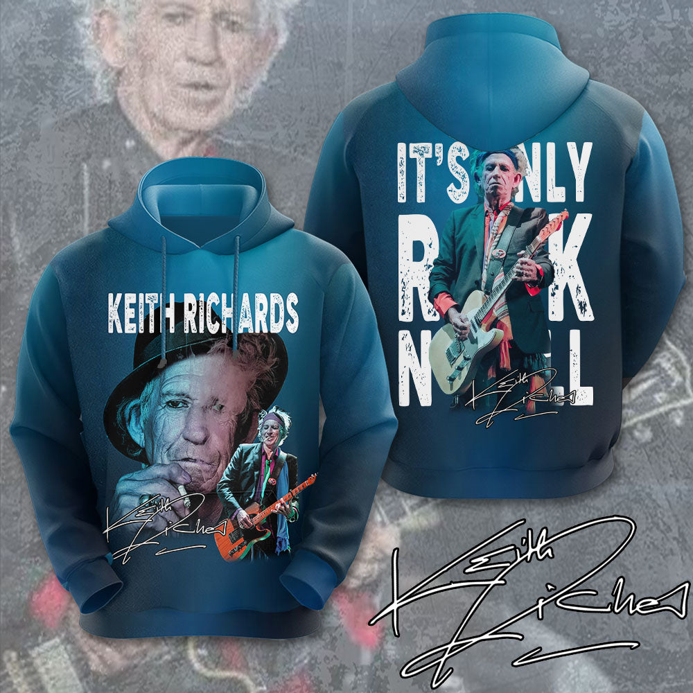 LIMITED EDITION - NEW CUSTOMIZED THE ROLLING STONES X KEITH RICHARDS T-SHIRT, HOODIE, ZIP HOODIE