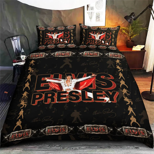LIMITED EDITION - NEW CUSTOMIZED ELVIS PRESLEY 3-PIECE DUVET BEDDING SET