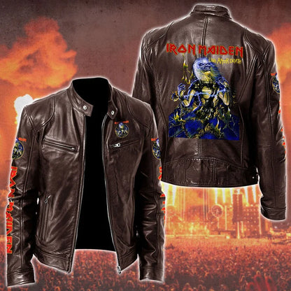 LIMITED EDITION - NEW CUSTOMIZED IRON MAIDEN MOTORCYCLE LEATHER JACKET