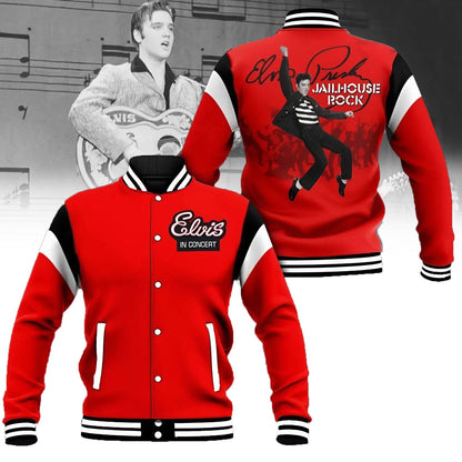 LIMITED EDITION - NEW CUSTOMIZED ELVIS PRESLEY SATIN VARSITY & BASEBALL JACKET