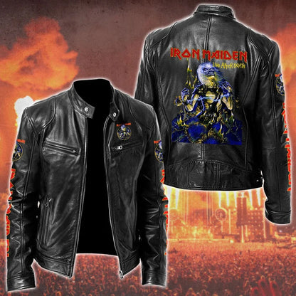 LIMITED EDITION - NEW CUSTOMIZED IRON MAIDEN MOTORCYCLE LEATHER JACKET