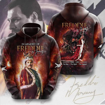 LIMITED EDITION - NEW CUSTOMIZED FREDDIE MERCURY T-SHIRT, HOODIE, ZIP HOODIE