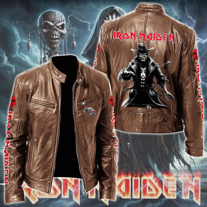 LIMITED EDITION - NEW CUSTOMIZED IRON MAIDEN MOTORCYCLE LEATHER JACKET