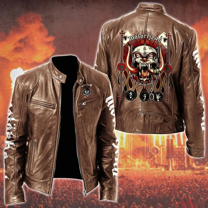 LIMITED EDITION - NEW CUSTOMIZED MOTÖRHEAD MOTORCYCLE LEATHER JACKET