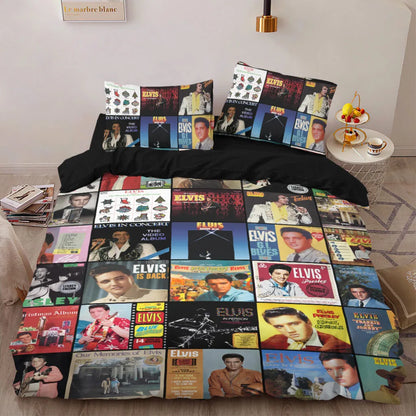 LIMITED EDITION - NEW CUSTOMIZED ELVIS PRESLEY 3-PIECE DUVET BEDDING SET