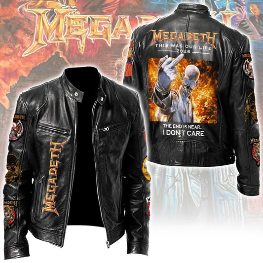 LIMITED EDITION - NEW CUSTOMIZED MEGADETH MOTORCYCLE LEATHER JACKET