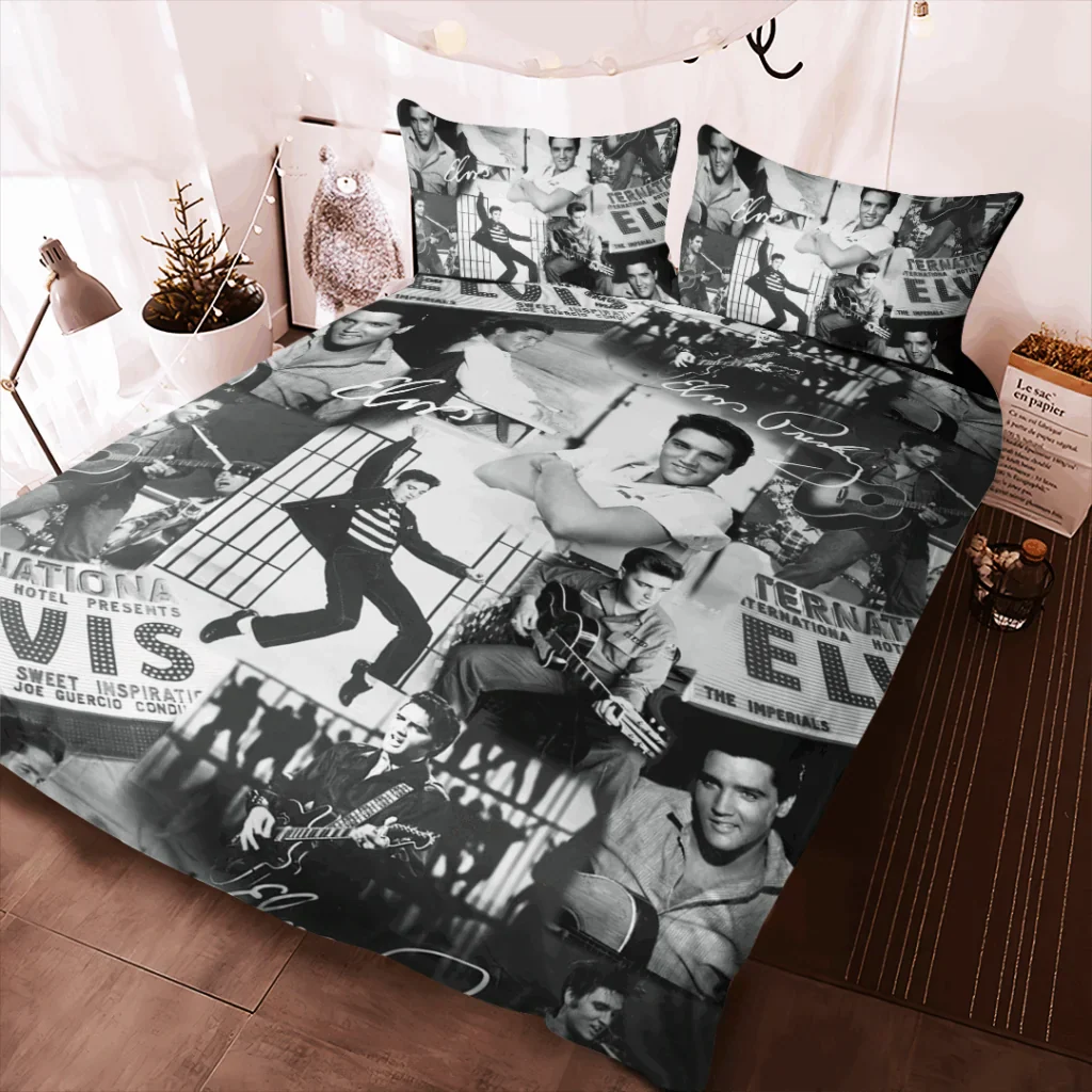 LIMITED EDITION - NEW CUSTOMIZED ELVIS PRESLEY 3-PIECE DUVET BEDDING SET