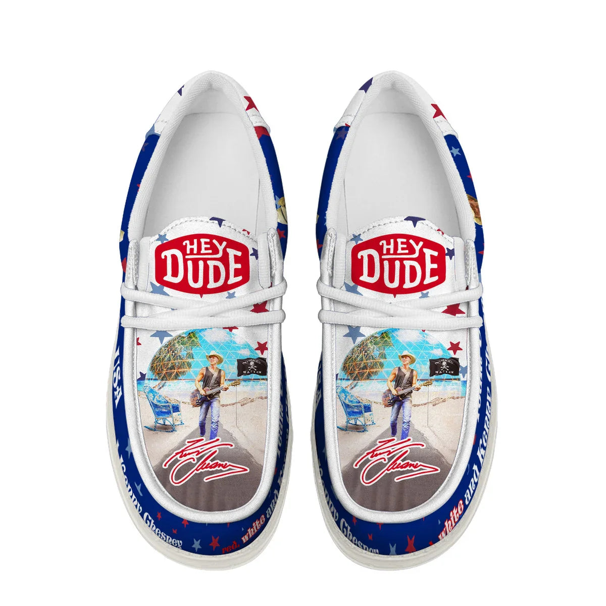 LIMITED EDITION - NEW CUSTOMIZED KENNY CHESNEY LOAFER SHOES