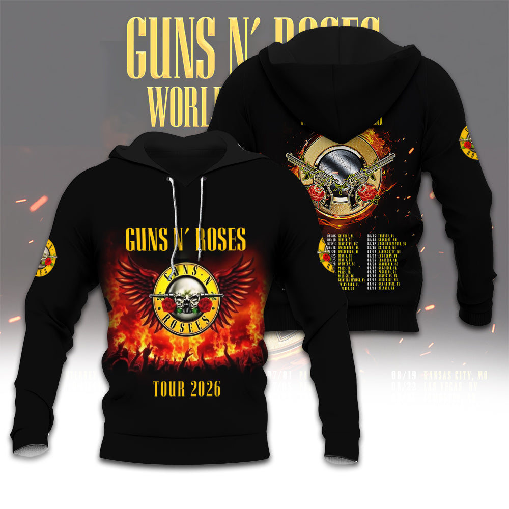 LIMITED EDITION - NEW CUSTOMIZED GUNS N’ ROSES T-SHIRT, HOODIE, ZIP HOODIE