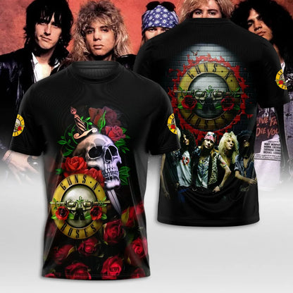 LIMITED EDITION - NEW CUSTOMIZED GUNS N’ ROSES T-SHIRT, HOODIE, ZIP HOODIE
