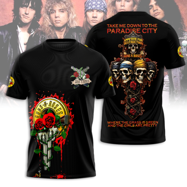 LIMITED EDITION - NEW CUSTOMIZED GUNS N’ ROSES T-SHIRT, HOODIE, ZIP HOODIE