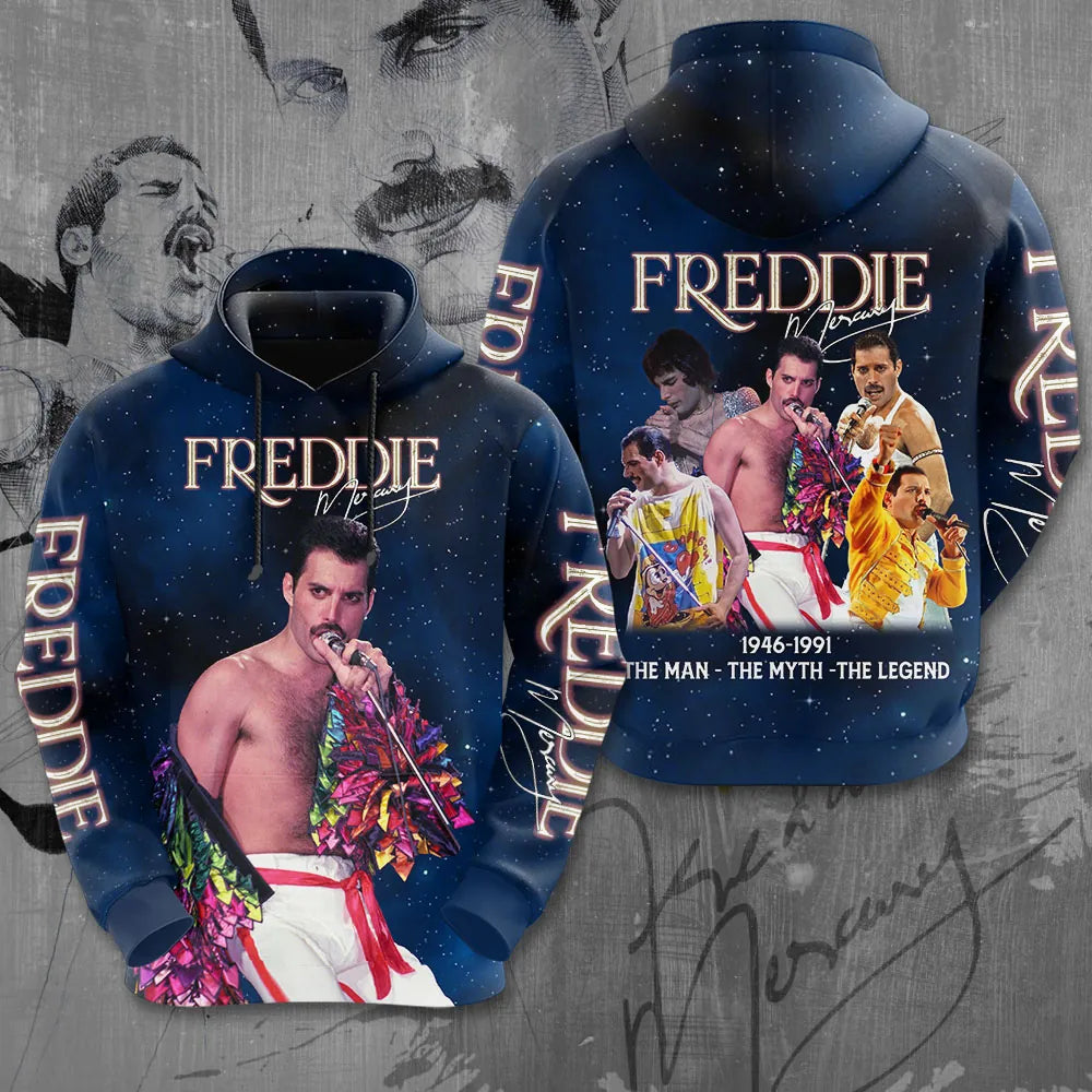 LIMITED EDITION - NEW CUSTOMIZED FREDDIE MERCURY T-SHIRT, HOODIE, ZIP HOODIE