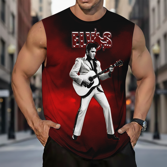 LIMITED EDITION - NEW CUSTOMIZED ELVIS PRESLEY MEN’S GYM SHIRT