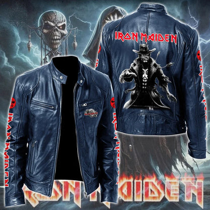 LIMITED EDITION - NEW CUSTOMIZED IRON MAIDEN MOTORCYCLE LEATHER JACKET