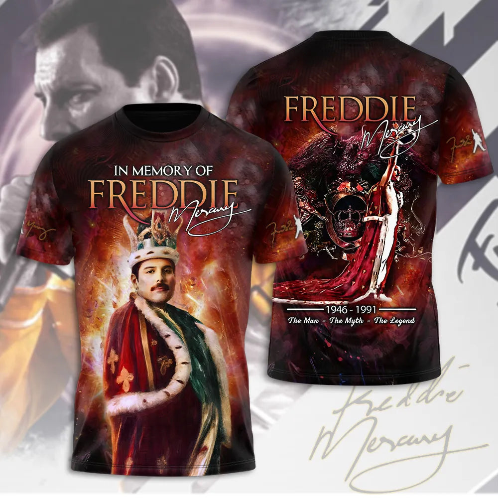 LIMITED EDITION - NEW CUSTOMIZED FREDDIE MERCURY T-SHIRT, HOODIE, ZIP HOODIE