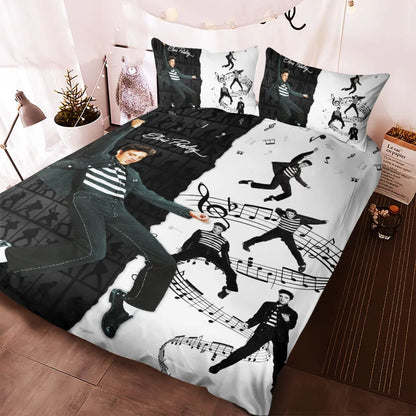 LIMITED EDITION - NEW CUSTOMIZED ELVIS PRESLEY 3-PIECE DUVET BEDDING SET