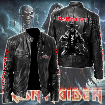 LIMITED EDITION - NEW CUSTOMIZED IRON MAIDEN MOTORCYCLE LEATHER JACKET