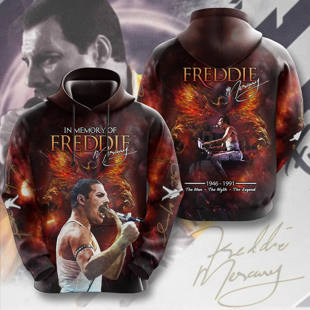LIMITED EDITION - NEW CUSTOMIZED FREDDIE MERCURY T-SHIRT, HOODIE, ZIP HOODIE