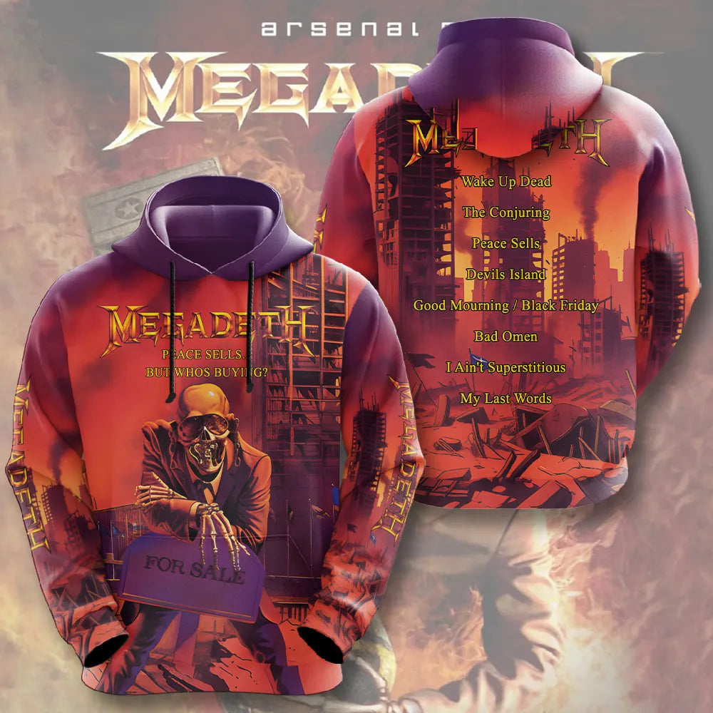 LIMITED EDITION - NEW CUSTOMIZED MEGADETH T-SHIRT, HOODIE, ZIP HOODIE