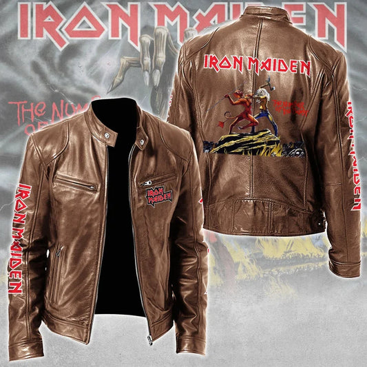 LIMITED EDITION - NEW CUSTOMIZED IRON MAIDEN MOTORCYCLE LEATHER JACKET
