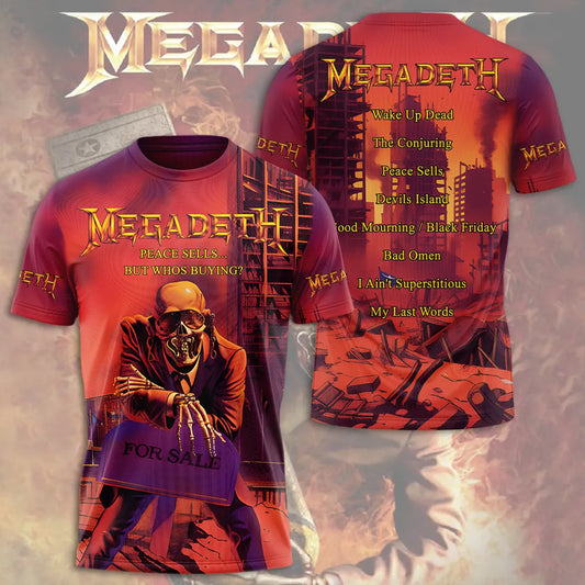LIMITED EDITION - NEW CUSTOMIZED MEGADETH T-SHIRT, HOODIE, ZIP HOODIE
