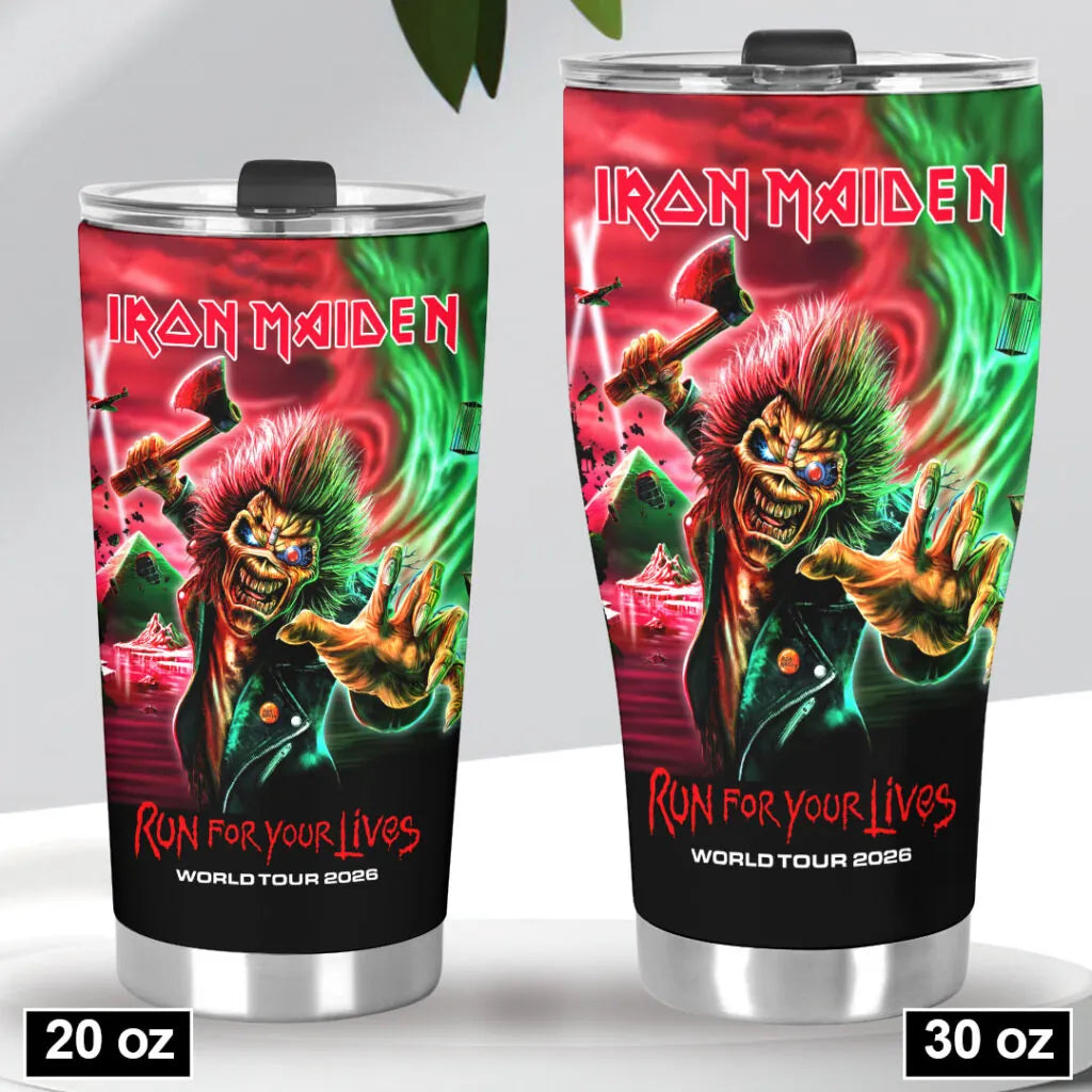 LIMITED EDITION - NEW CUSTOMIZED IRON MAIDEN TUMBLER CUP