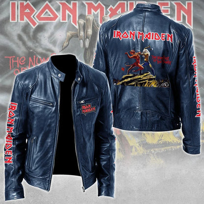 LIMITED EDITION - NEW CUSTOMIZED IRON MAIDEN MOTORCYCLE LEATHER JACKET