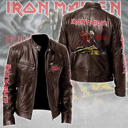 LIMITED EDITION - NEW CUSTOMIZED IRON MAIDEN MOTORCYCLE LEATHER JACKET
