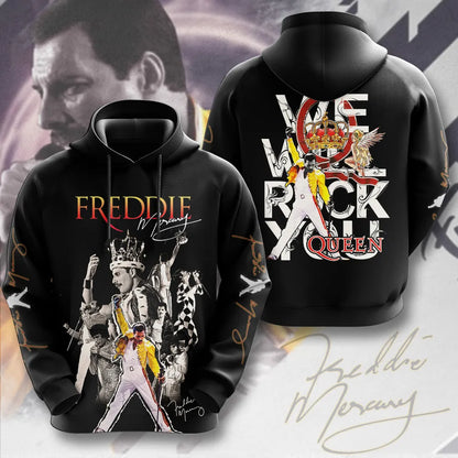 LIMITED EDITION - NEW CUSTOMIZED FREDDIE MERCURY T-SHIRT, HOODIE, ZIP HOODIE