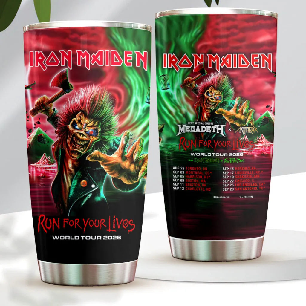 LIMITED EDITION - NEW CUSTOMIZED IRON MAIDEN TUMBLER CUP