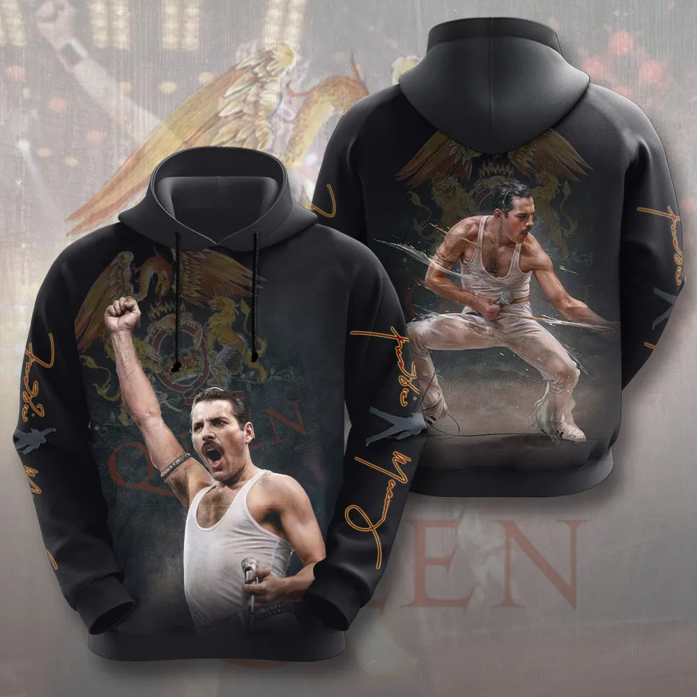 LIMITED EDITION - NEW CUSTOMIZED FREDDIE MERCURY T-SHIRT, HOODIE, ZIP HOODIE