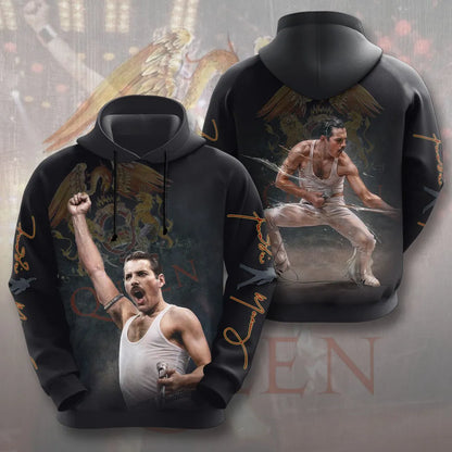 LIMITED EDITION - NEW CUSTOMIZED FREDDIE MERCURY T-SHIRT, HOODIE, ZIP HOODIE