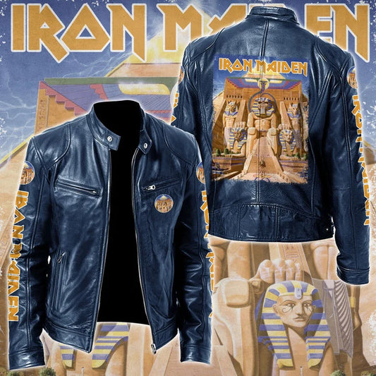 LIMITED EDITION - NEW CUSTOMIZED IRON MAIDEN MOTORCYCLE LEATHER JACKET