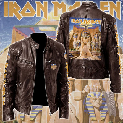 LIMITED EDITION - NEW CUSTOMIZED IRON MAIDEN MOTORCYCLE LEATHER JACKET