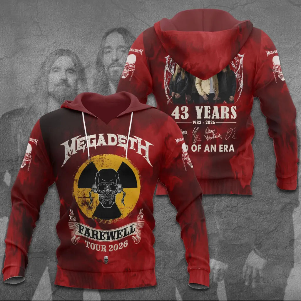 LIMITED EDITION - NEW CUSTOMIZED MEGADETH T-SHIRT, HOODIE, ZIP HOODIE