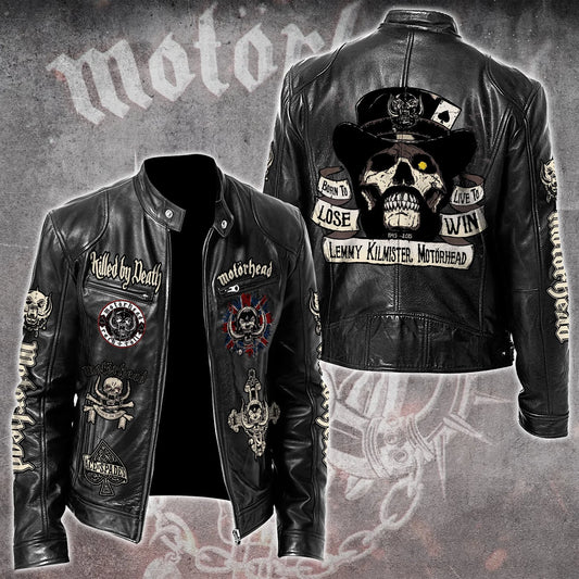 LIMITED EDITION - NEW CUSTOMIZED MOTÖRHEAD MOTORCYCLE LEATHER JACKET