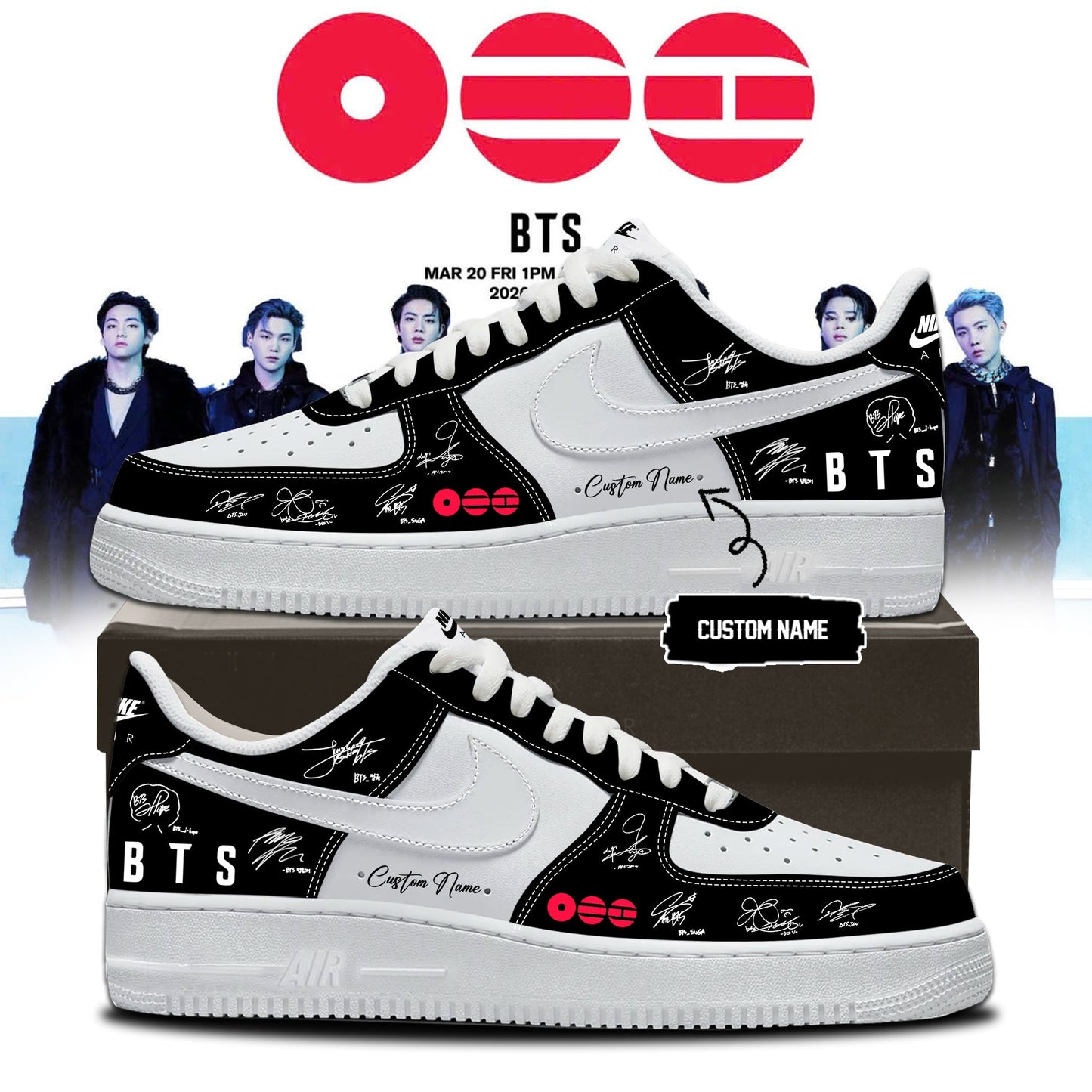 LIMITED EDITION - BTS COMEBACK WORLD TOUR AF1 SHOES