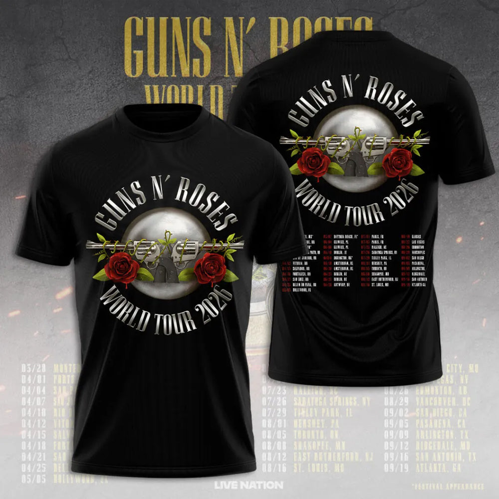 LIMITED EDITION - NEW CUSTOMIZED GUNS N’ ROSES T-SHIRT, HOODIE, ZIP HOODIE