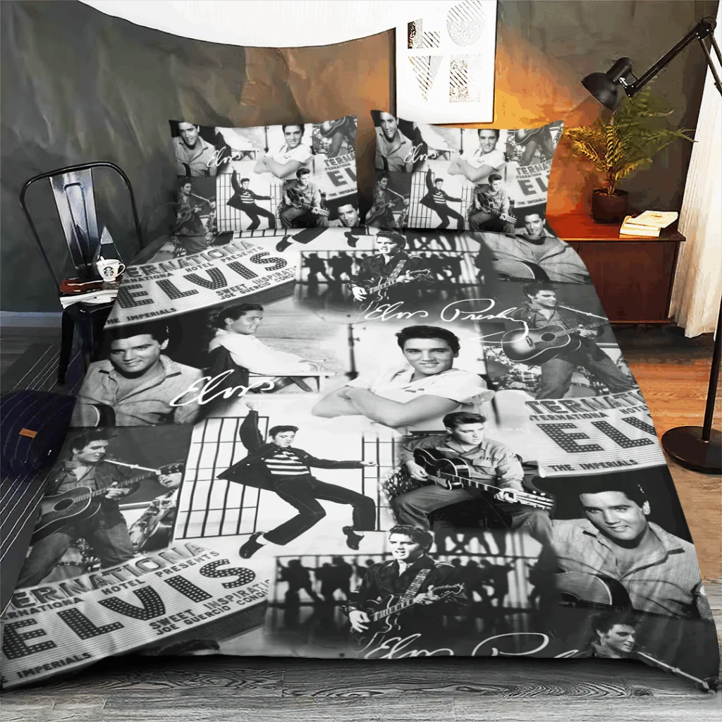 LIMITED EDITION - NEW CUSTOMIZED ELVIS PRESLEY 3-PIECE DUVET BEDDING SET