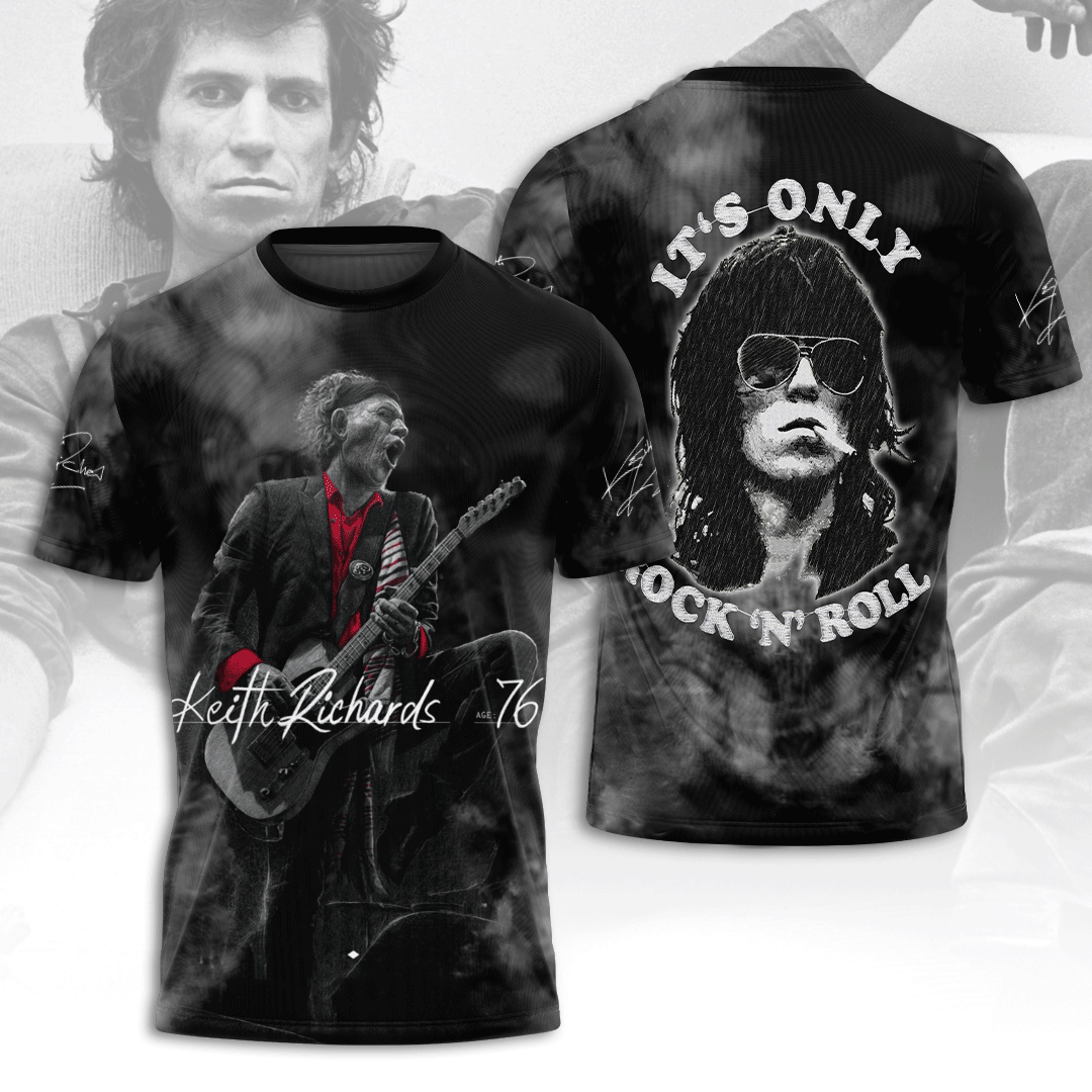 LIMITED EDITION - NEW CUSTOMIZED THE ROLLING STONES X KEITH RICHARDS T-SHIRT, HOODIE, ZIP HOODIE