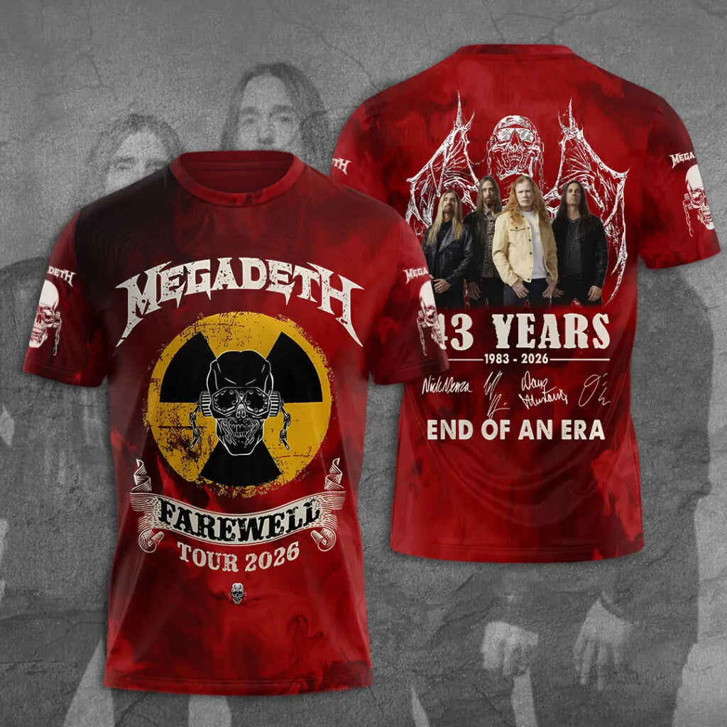 LIMITED EDITION - NEW CUSTOMIZED MEGADETH T-SHIRT, HOODIE, ZIP HOODIE