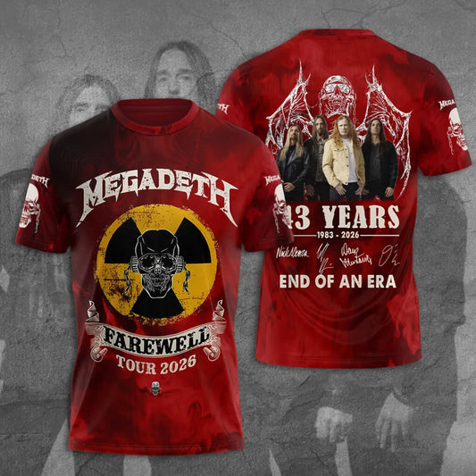 LIMITED EDITION - NEW CUSTOMIZED MEGADETH T-SHIRT, HOODIE, ZIP HOODIE