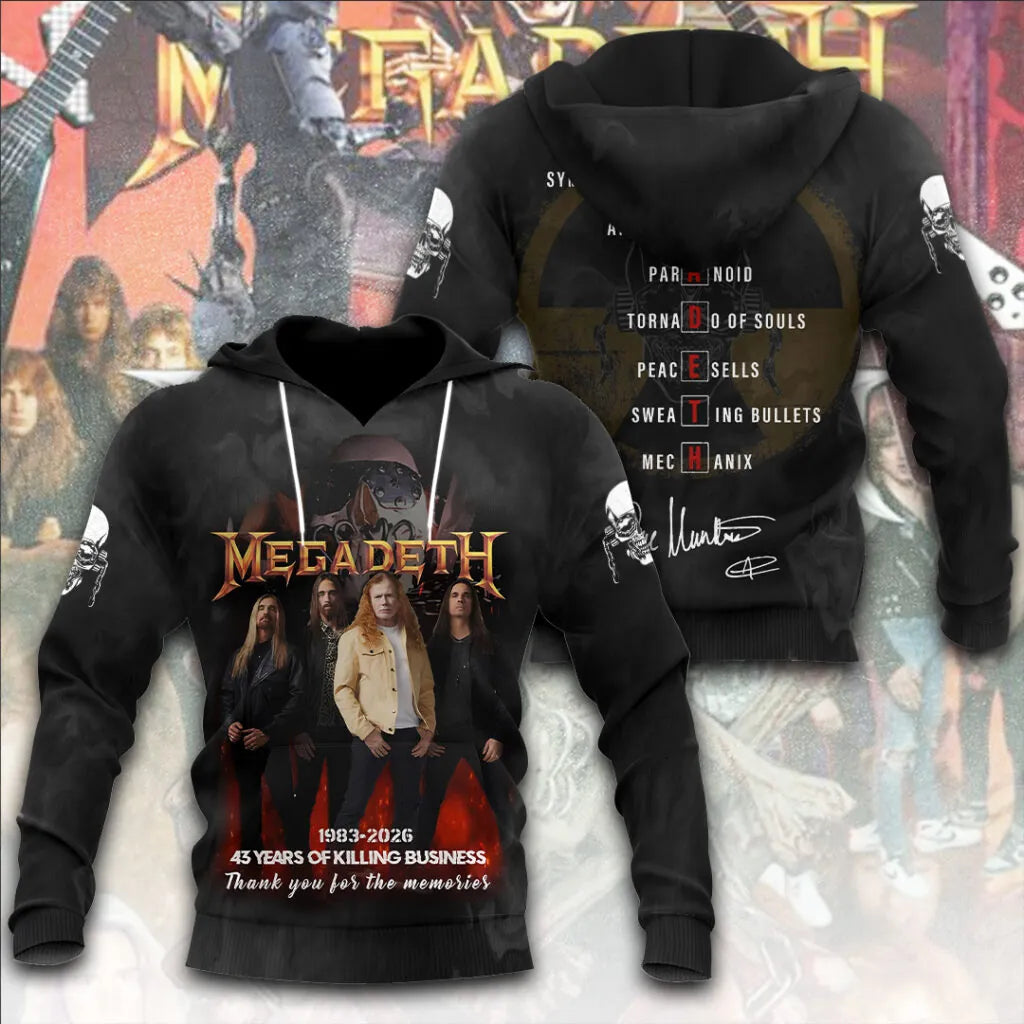 LIMITED EDITION - NEW CUSTOMIZED MEGADETH T-SHIRT, HOODIE, ZIP HOODIE